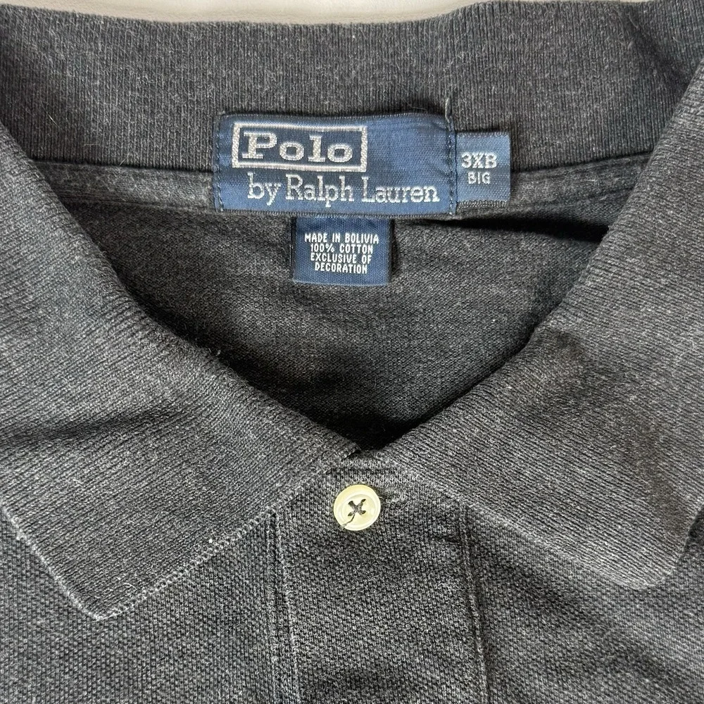 Polo Ralph Lauren Polo Shirt Mens Big 3X Long Sleeve Classic Pony Cotton‎ Solid